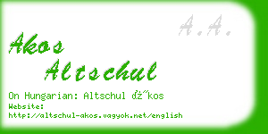 akos altschul business card